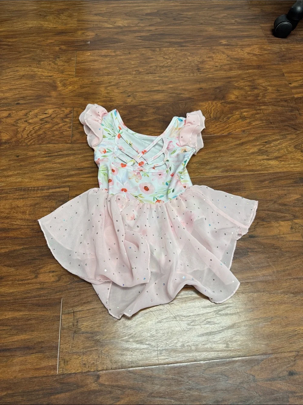 Pink Floral Girls' Ballet Costume Dress